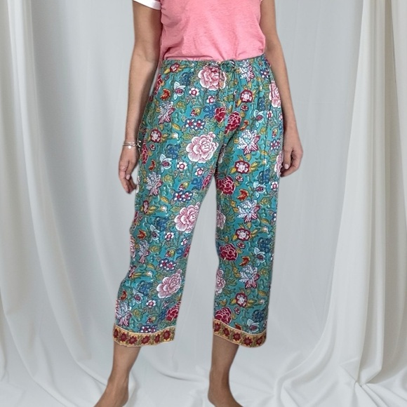 Signals Block Print Cotton Pajama Pants - Picture 1 of 9